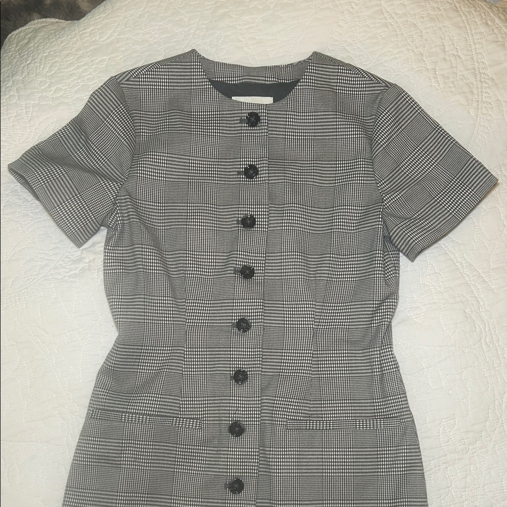 Abercrombie & Fitch Gray Checkered Dress